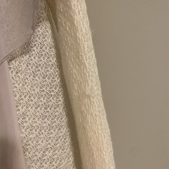 Adiktd Two Layer Lightweight Knit Cardigan, White Grey, Size Small, EUC - Picture 6 of 6